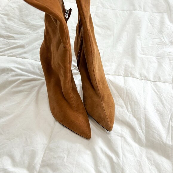 Schutz Anamaria Over the Knee Suede Boots in Wood Brown Size 8.5B EUC - Picture 7 of 8